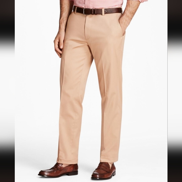 Brooks Brothers Milano Khaki Pants Trousers - 32 - Picture 1 of 4